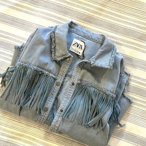 ZARA fringe jacket